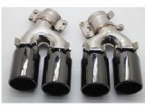 BMW G38 AL Style exhaust tip, muffler tip,tail tip + Black steel